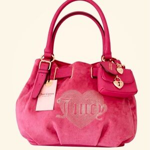 Juicy Couture pink Shoulder Bag with Heart Detail Coin Purse